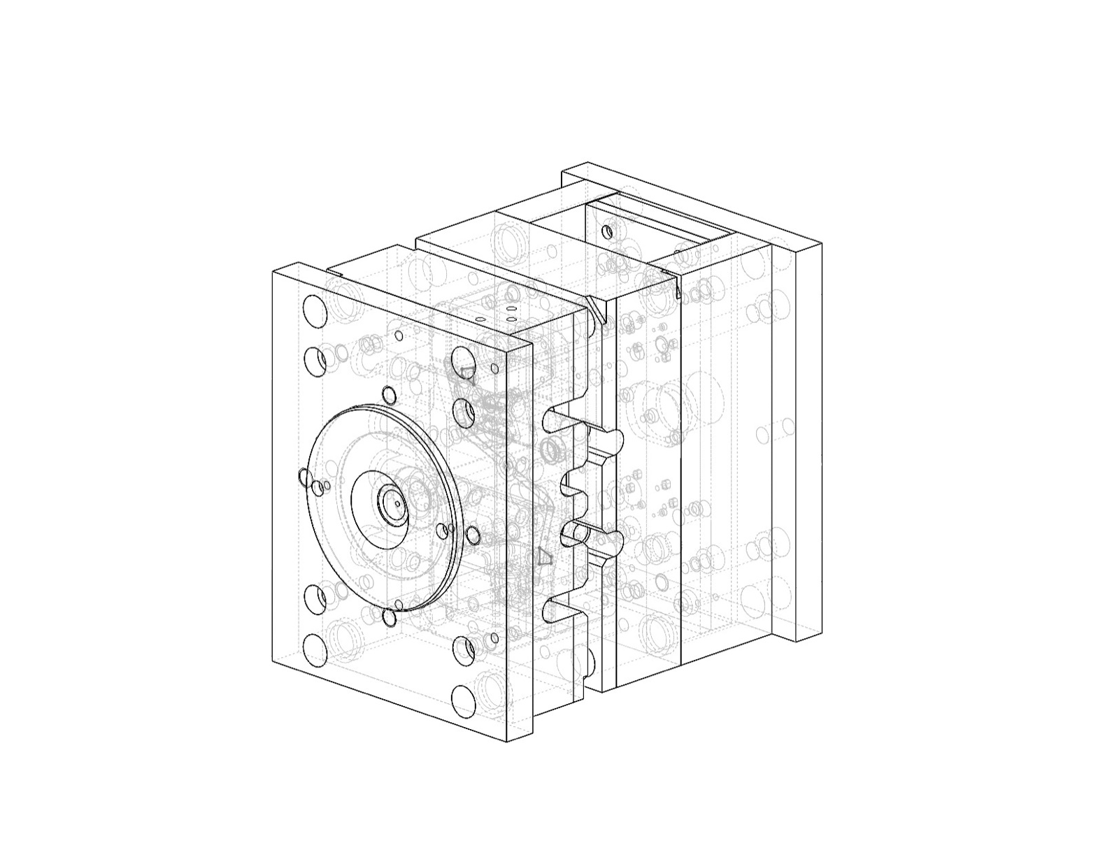 CAD model of the phone holder mould tool